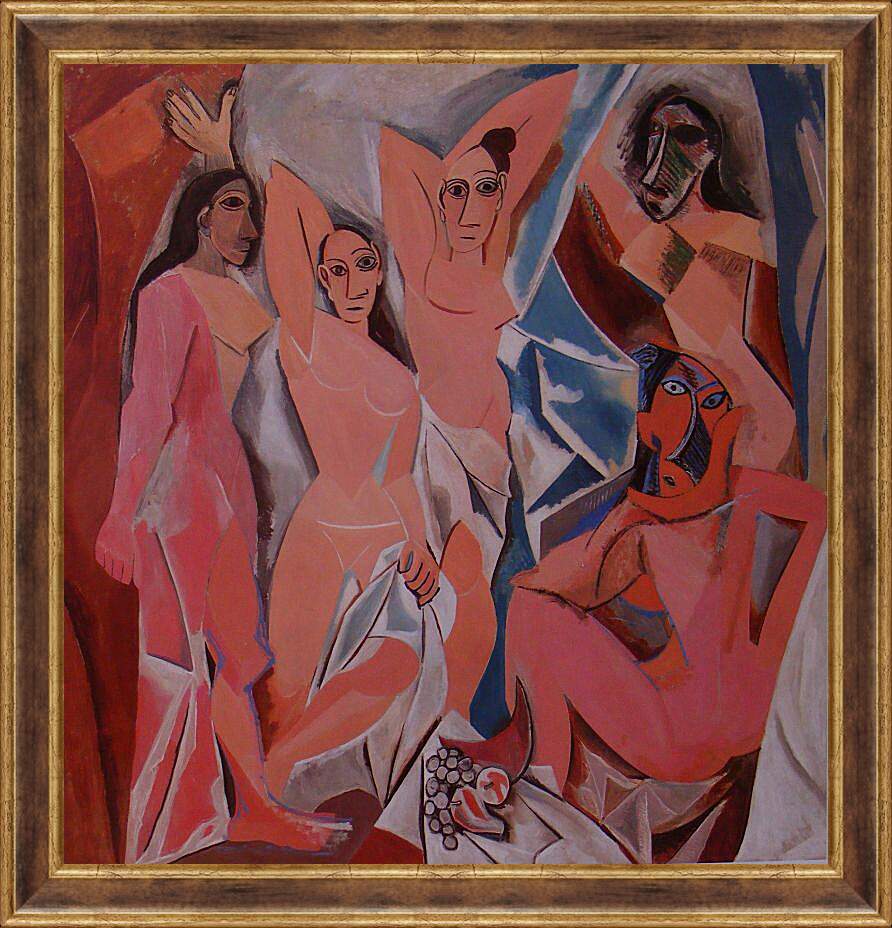 Картина в раме - Авиньонские девицы. Пабло Пикассо
