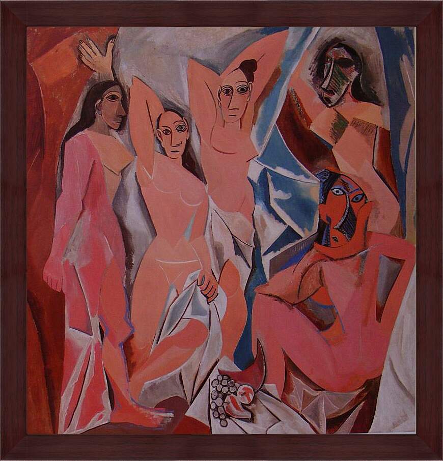 Картина в раме - Авиньонские девицы. Пабло Пикассо
