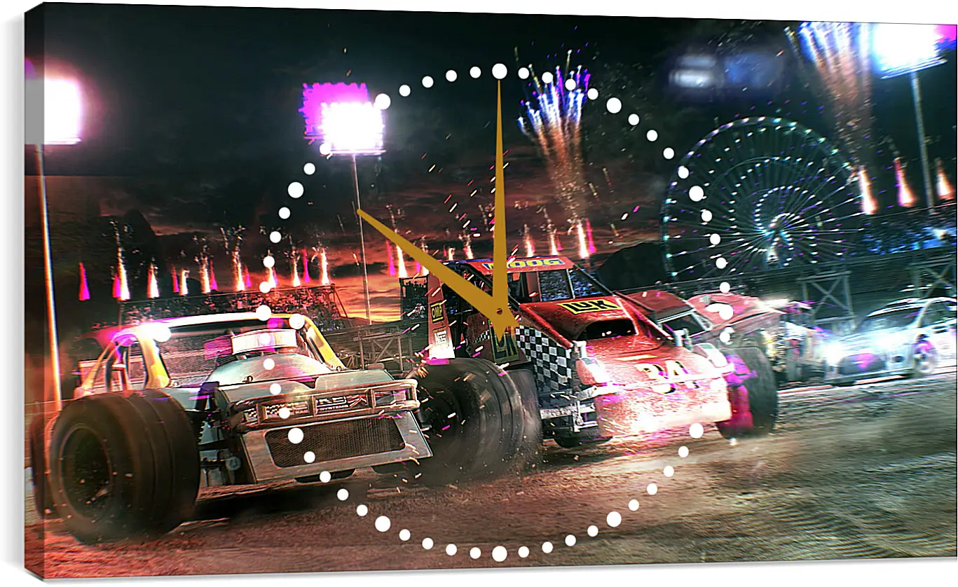 Часы картина - dirt showdown, car, road
