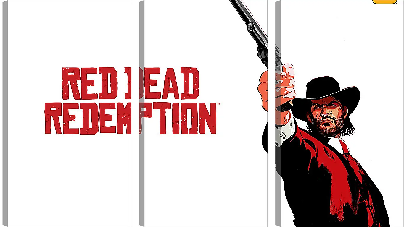 Модульная картина - red dead redemption, john marston, revolver
