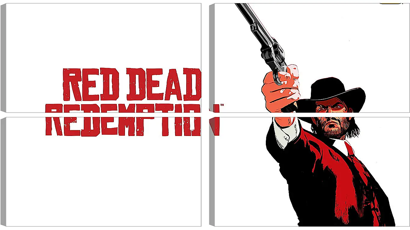 Модульная картина - red dead redemption, john marston, revolver
