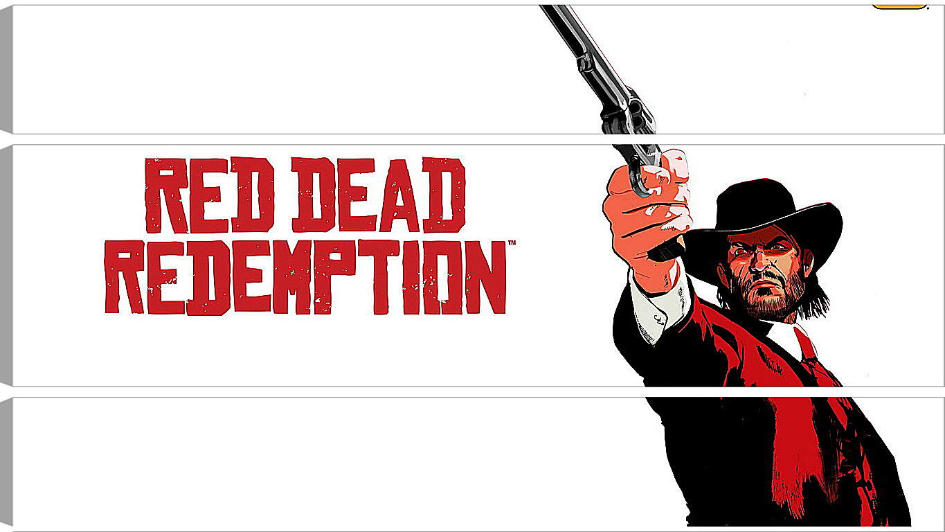 Модульная картина - red dead redemption, john marston, revolver
