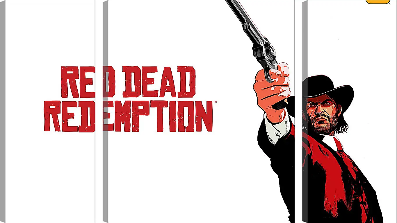 Модульная картина - red dead redemption, john marston, revolver
