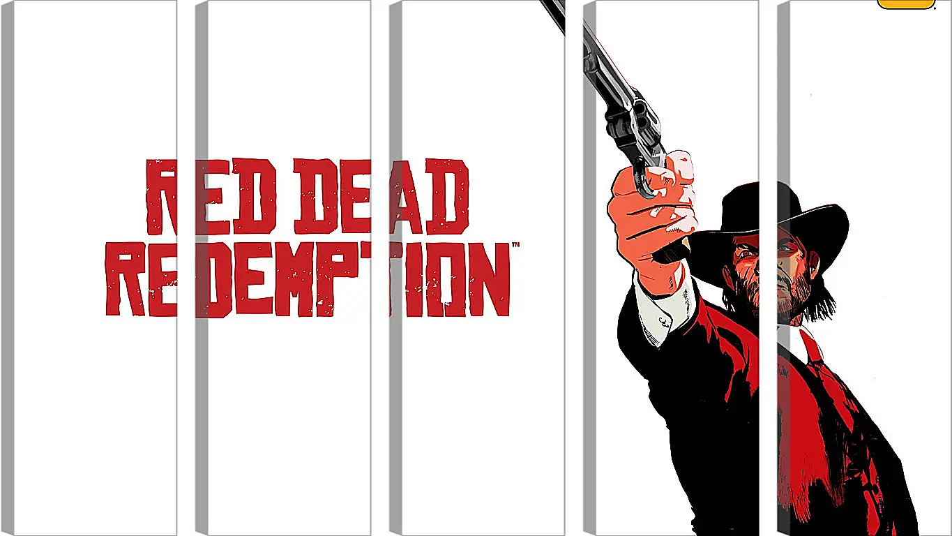 Модульная картина - red dead redemption, john marston, revolver
