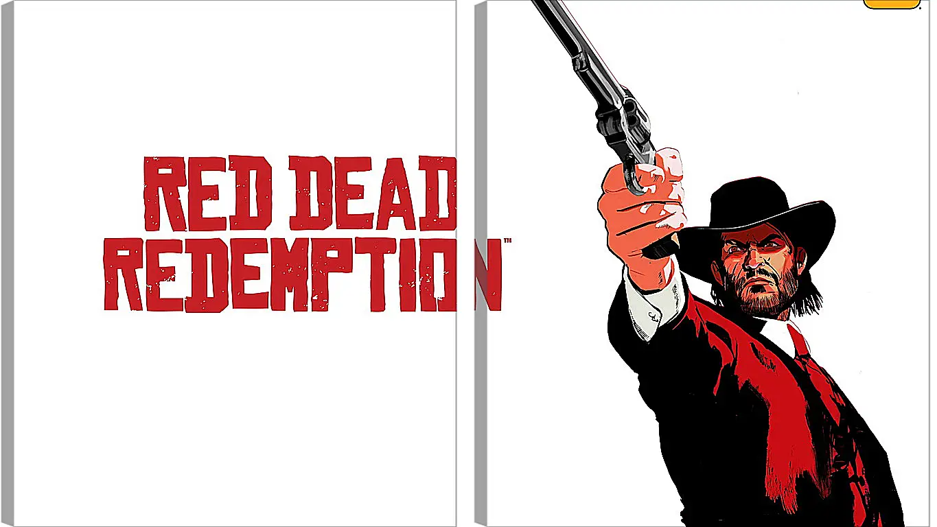 Модульная картина - red dead redemption, john marston, revolver
