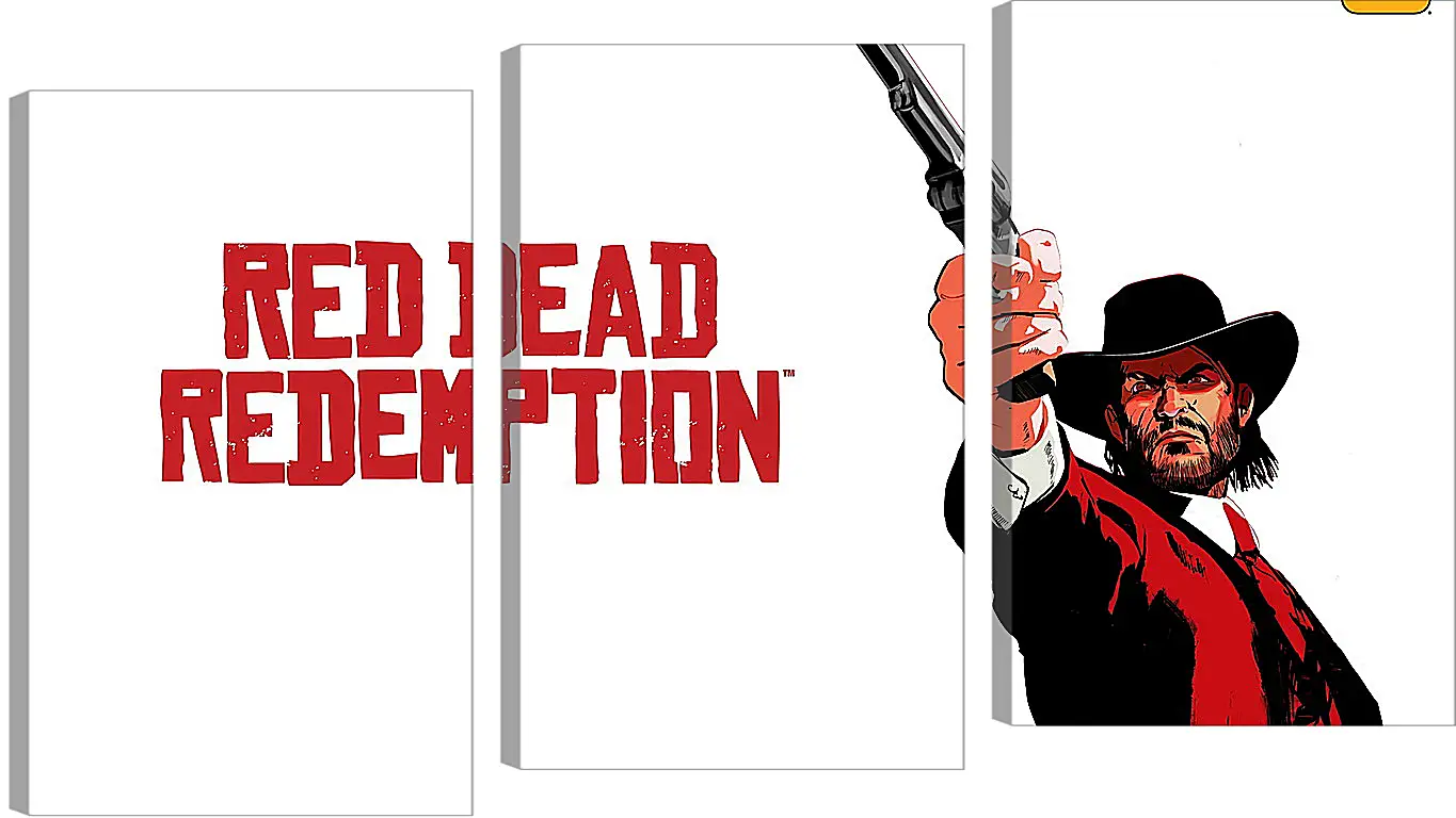 Модульная картина - red dead redemption, john marston, revolver
