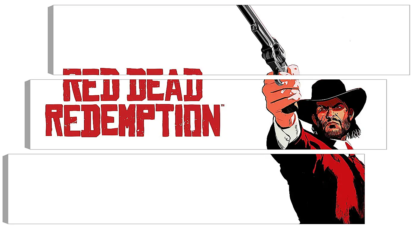 Модульная картина - red dead redemption, john marston, revolver
