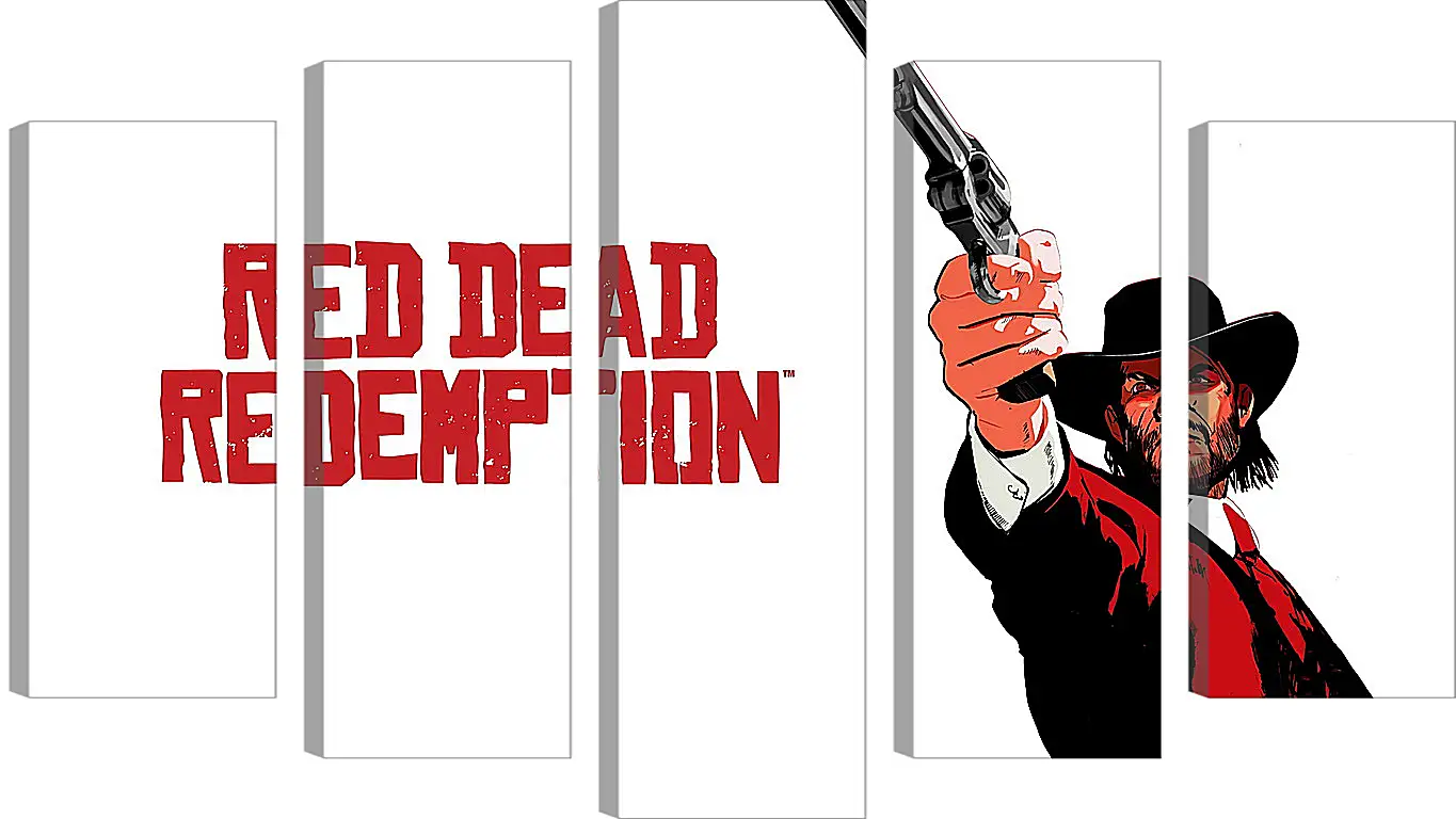 Модульная картина - red dead redemption, john marston, revolver
