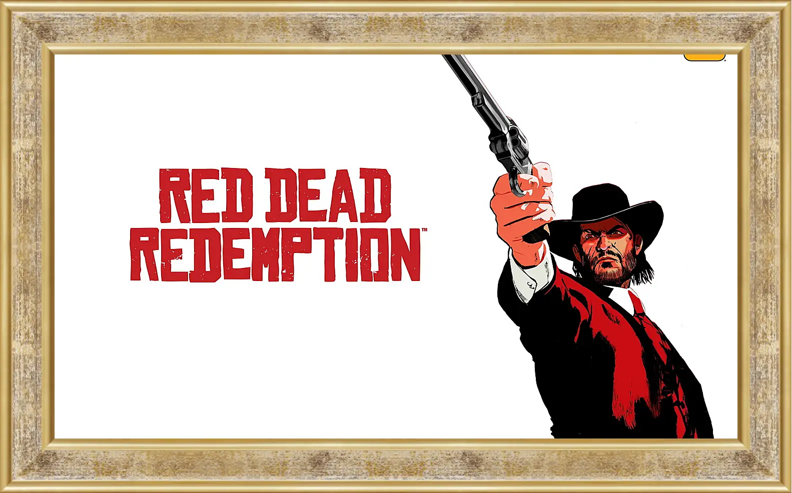 Картина в раме - red dead redemption, john marston, revolver
