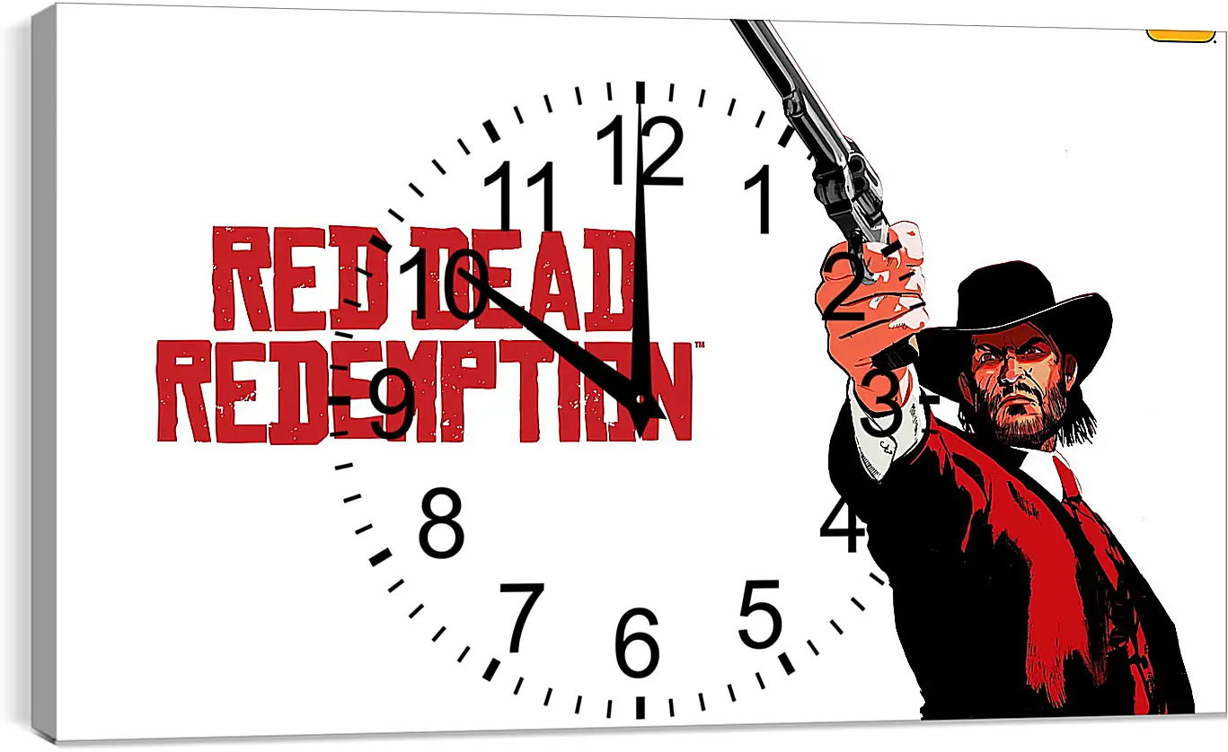 Часы картина - red dead redemption, john marston, revolver
