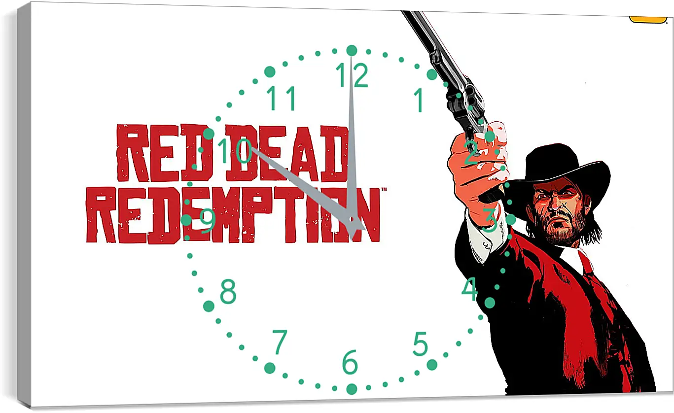 Часы картина - red dead redemption, john marston, revolver
