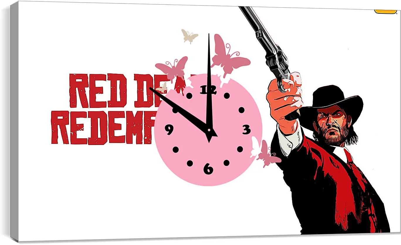 Часы картина - red dead redemption, john marston, revolver

