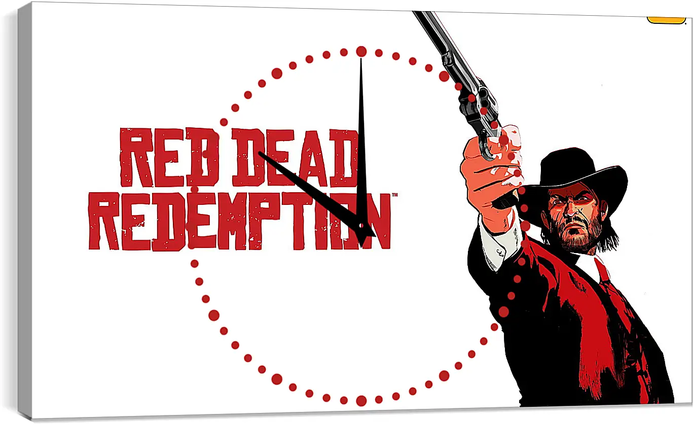 Часы картина - red dead redemption, john marston, revolver
