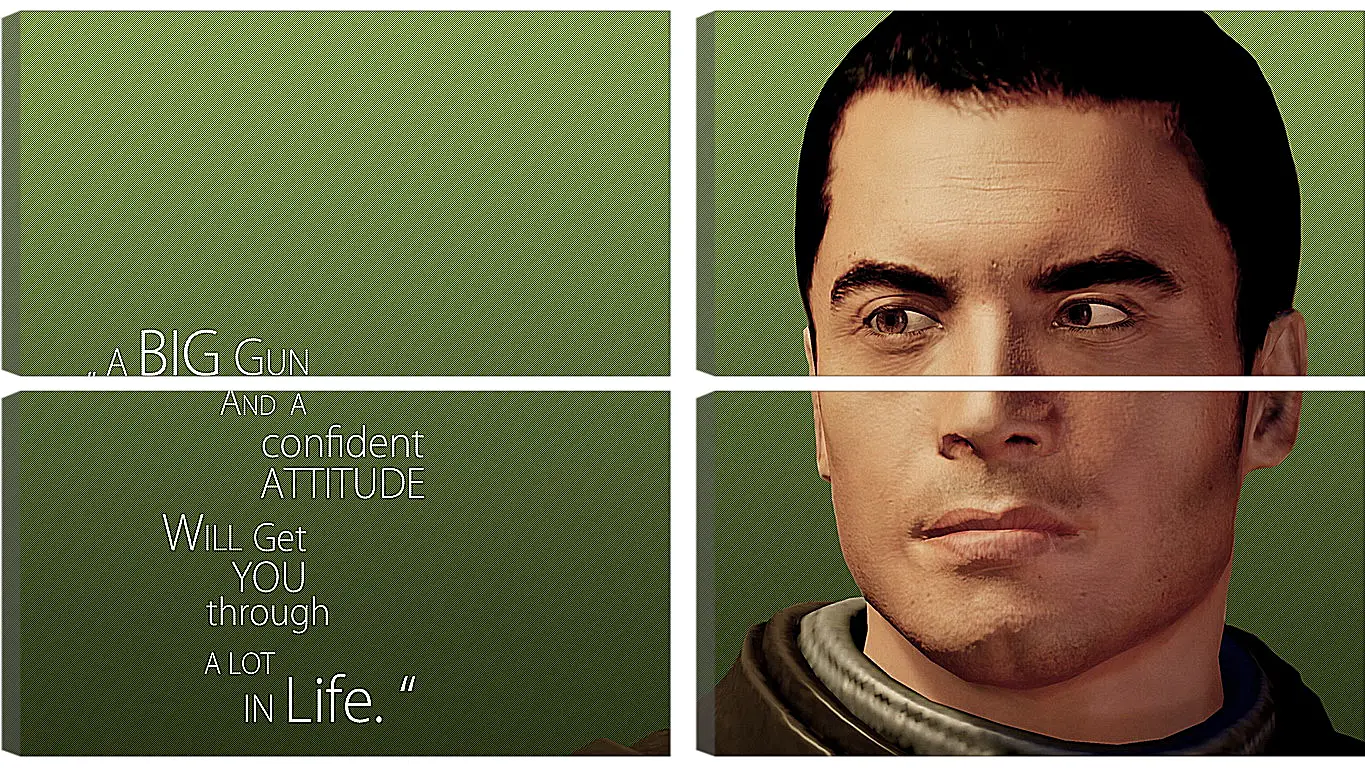 Модульная картина - mass effect, quote, look
