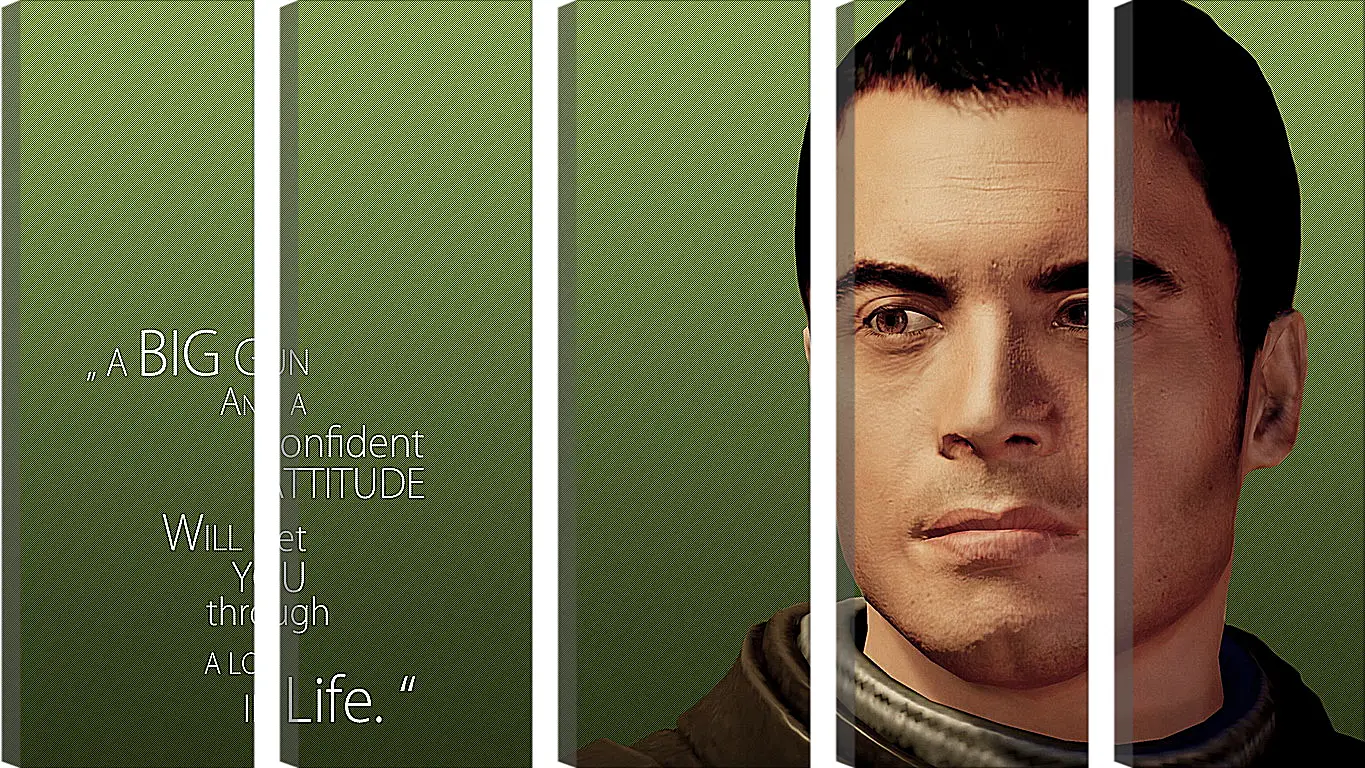 Модульная картина - mass effect, quote, look
