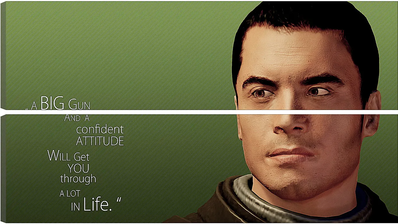 Модульная картина - mass effect, quote, look
