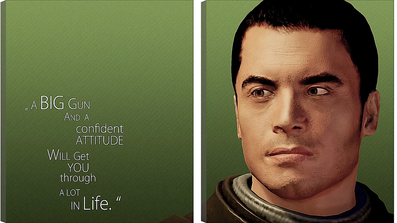 Модульная картина - mass effect, quote, look
