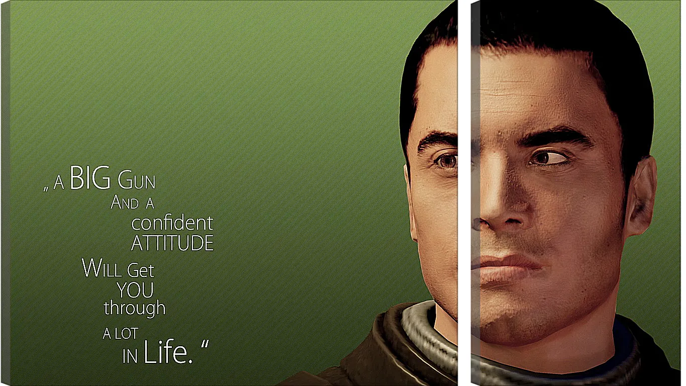 Модульная картина - mass effect, quote, look
