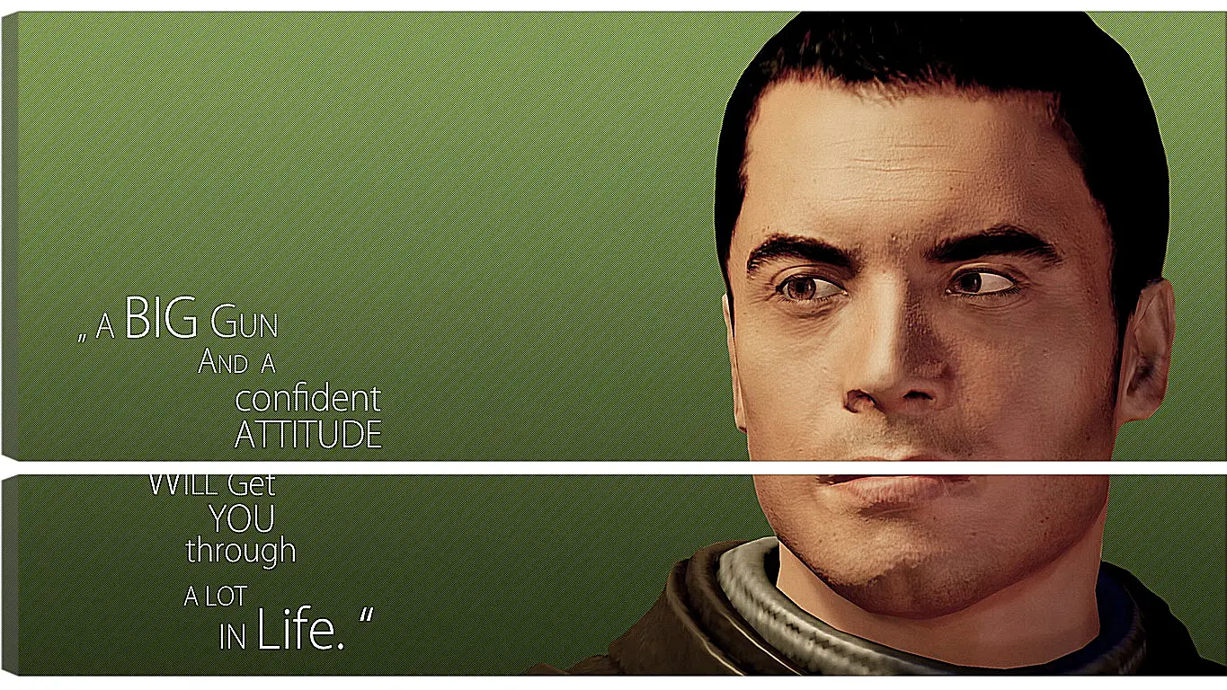 Модульная картина - mass effect, quote, look
