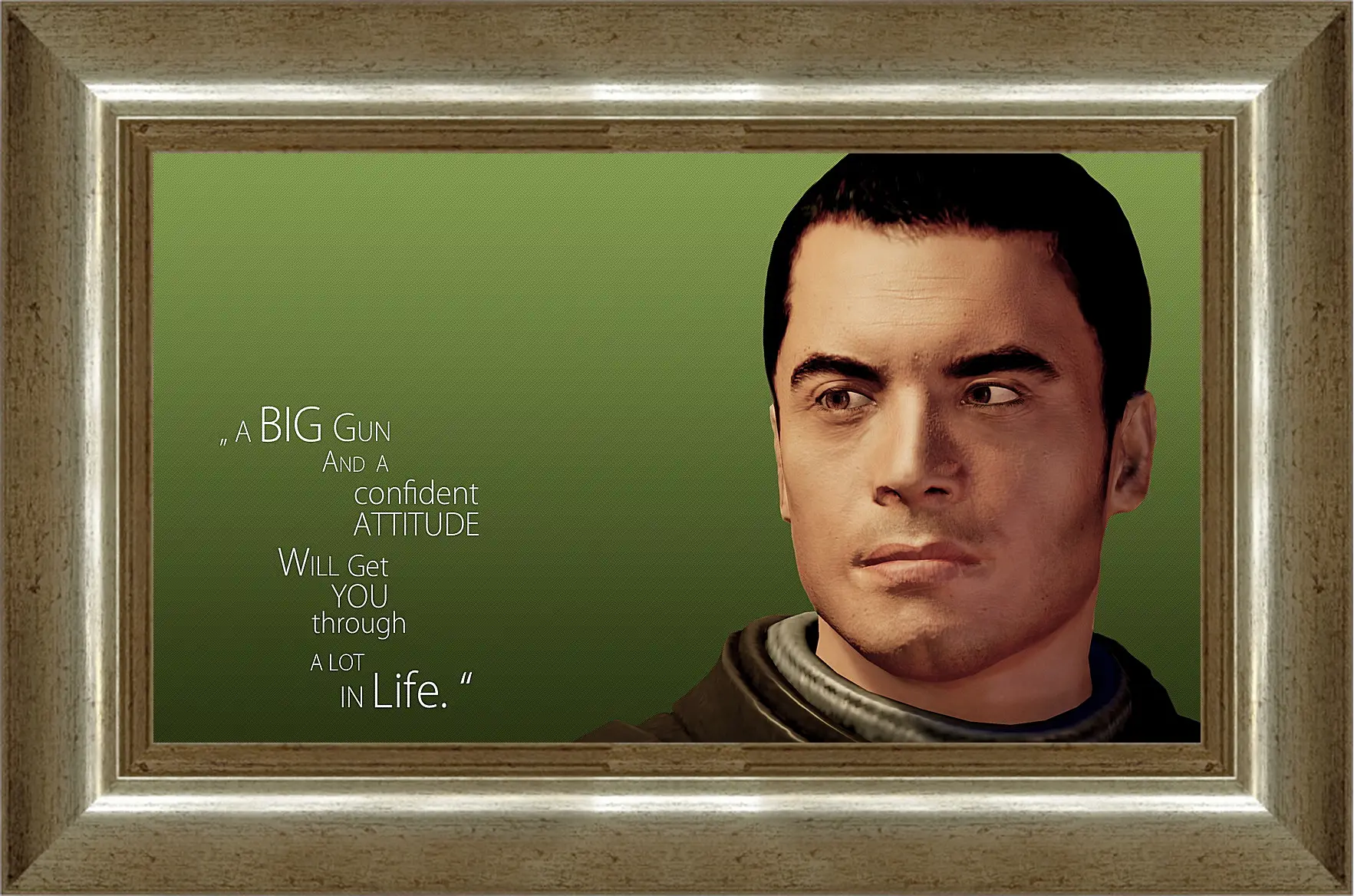 Картина в раме - mass effect, quote, look
