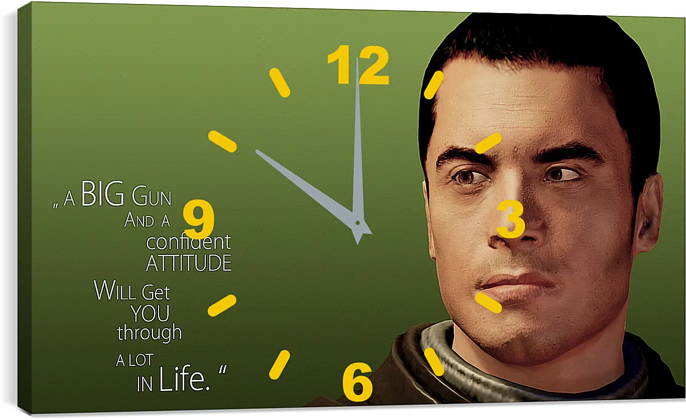 Часы картина - mass effect, quote, look
