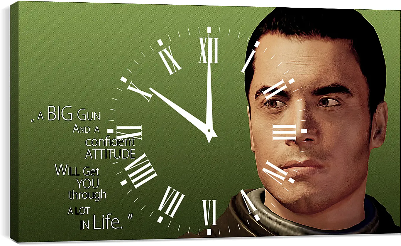 Часы картина - mass effect, quote, look
