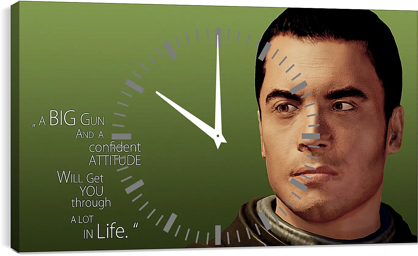 Часы картина - mass effect, quote, look
