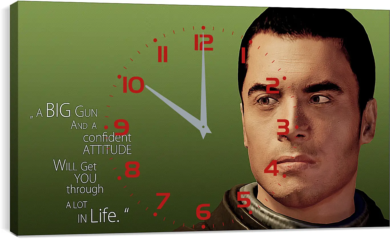 Часы картина - mass effect, quote, look
