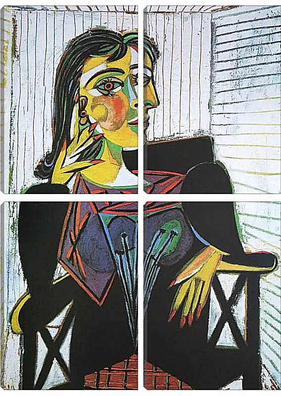 Модульная картина - Portrait of Dora Maar. Пабло Пикассо