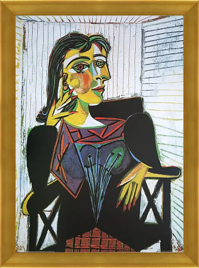 Картина в раме - Portrait of Dora Maar. Пабло Пикассо
