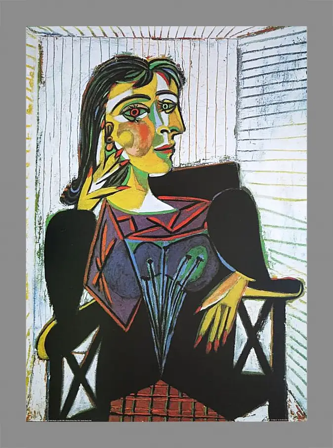 Картина в раме - Portrait of Dora Maar. Пабло Пикассо