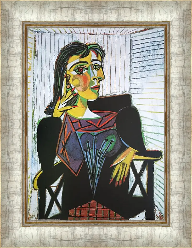 Картина в раме - Portrait of Dora Maar. Пабло Пикассо