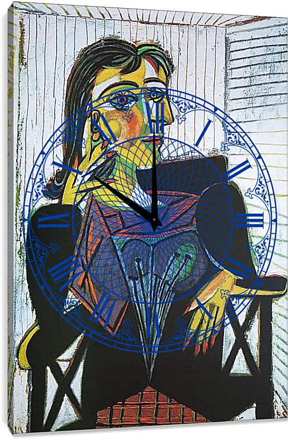 Часы картина - Portrait of Dora Maar. Пабло Пикассо
