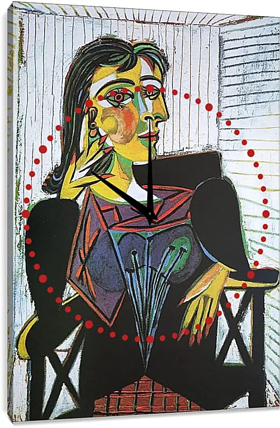 Часы картина - Portrait of Dora Maar. Пабло Пикассо