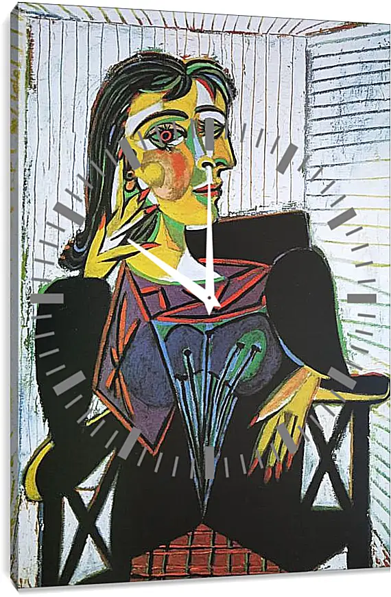 Часы картина - Portrait of Dora Maar. Пабло Пикассо