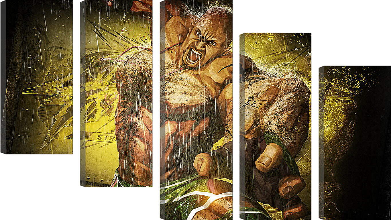 Модульная картина - street fighter x tekken, angry, body
