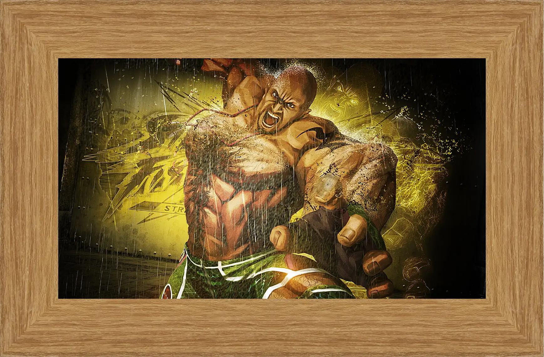 Картина в раме - street fighter x tekken, angry, body
