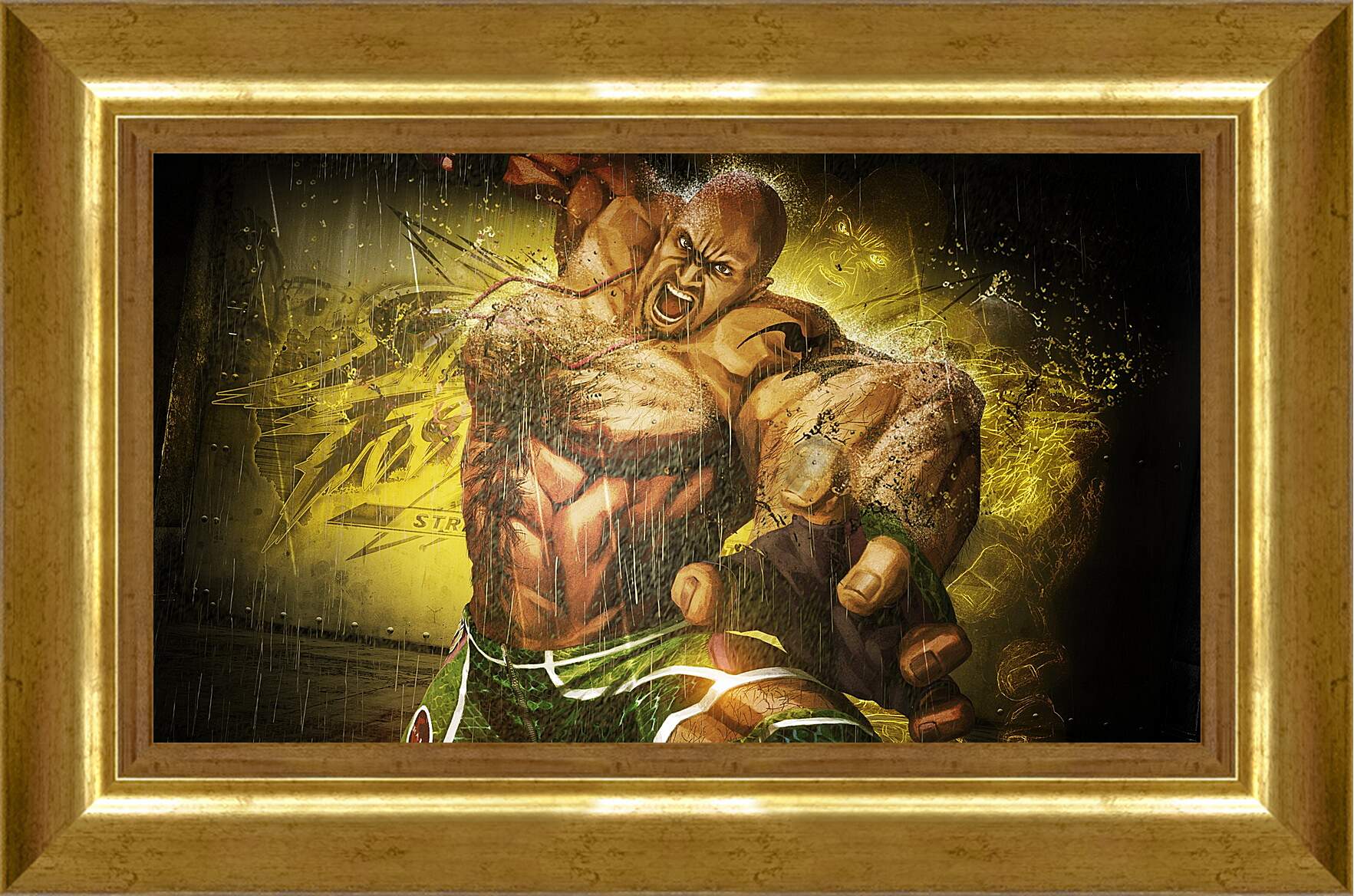 Картина в раме - street fighter x tekken, angry, body
