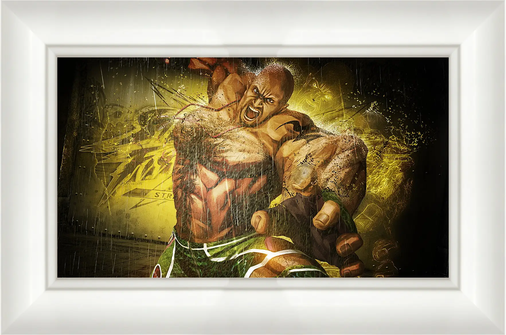 Картина в раме - street fighter x tekken, angry, body
