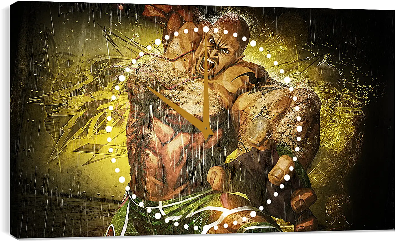 Часы картина - street fighter x tekken, angry, body
