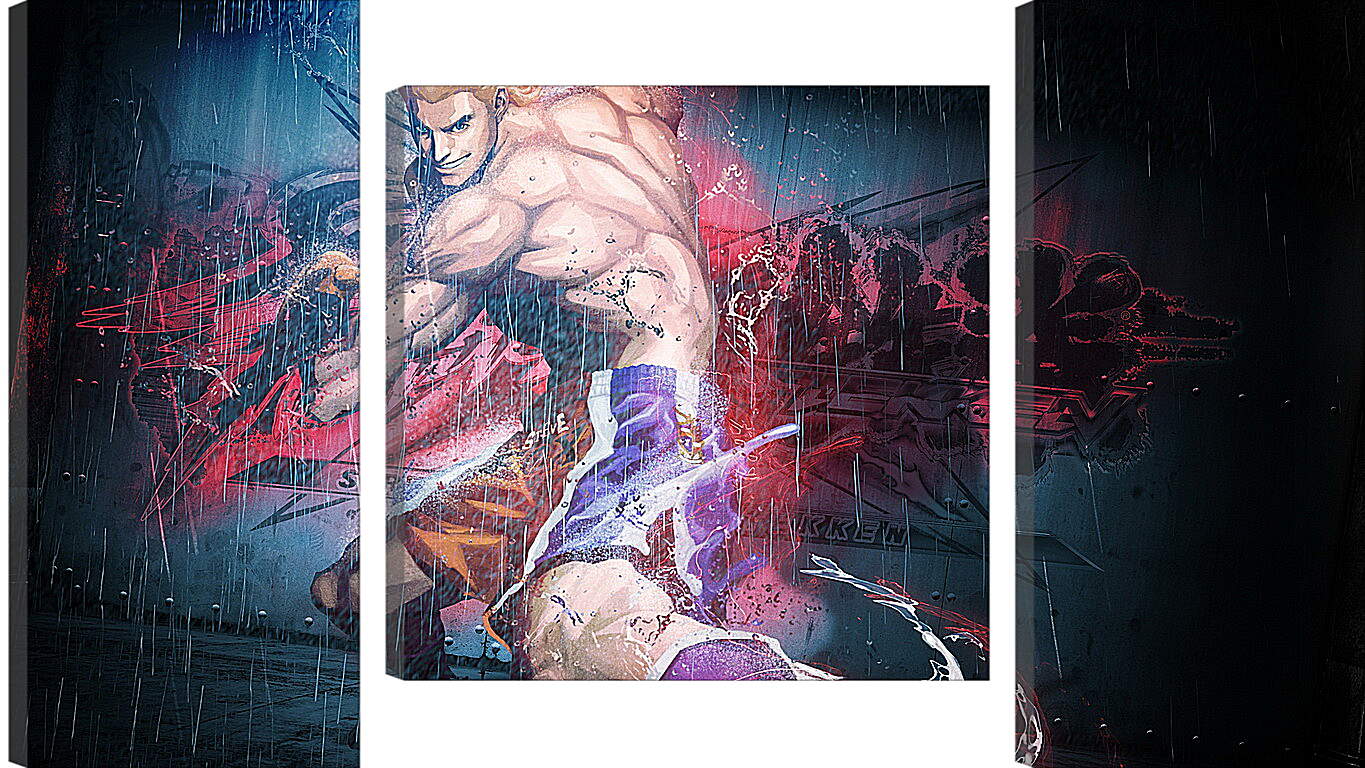 Модульная картина - street fighter x tekken, steve fox, rain
