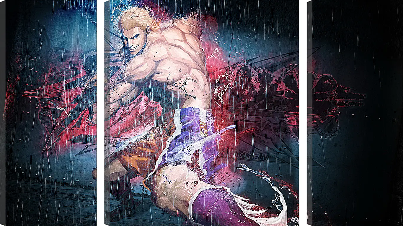 Модульная картина - street fighter x tekken, steve fox, rain
