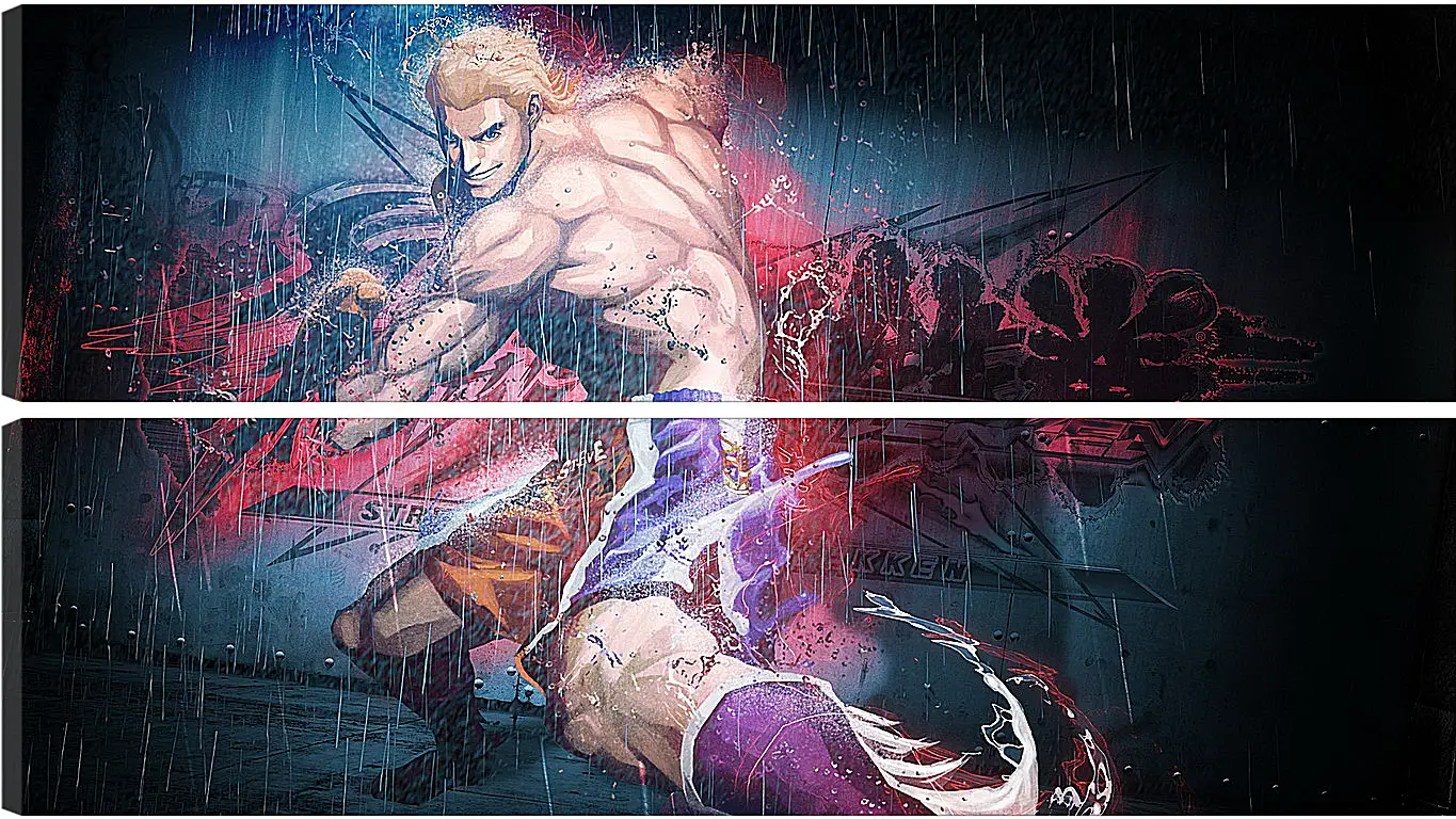 Модульная картина - street fighter x tekken, steve fox, rain
