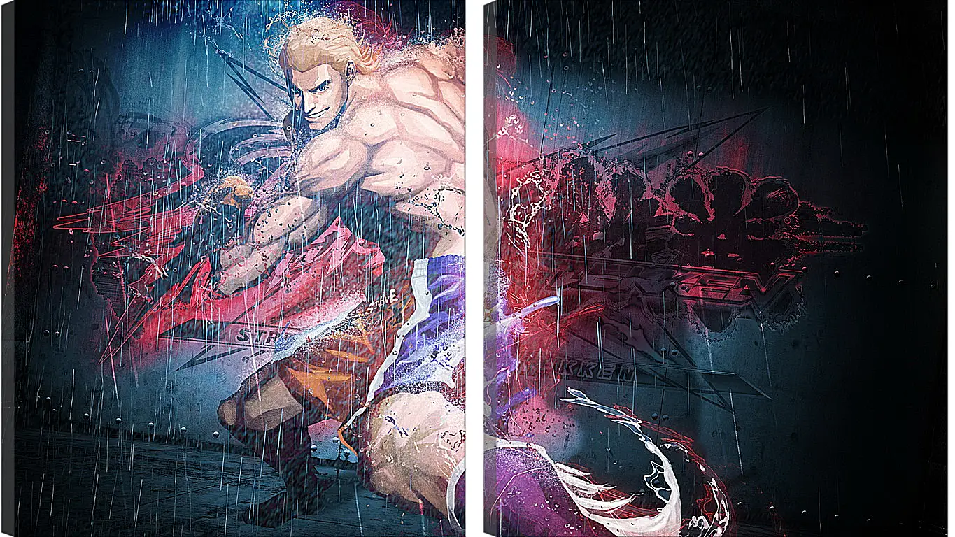 Модульная картина - street fighter x tekken, steve fox, rain
