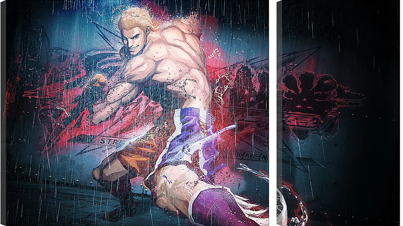 Модульная картина - street fighter x tekken, steve fox, rain
