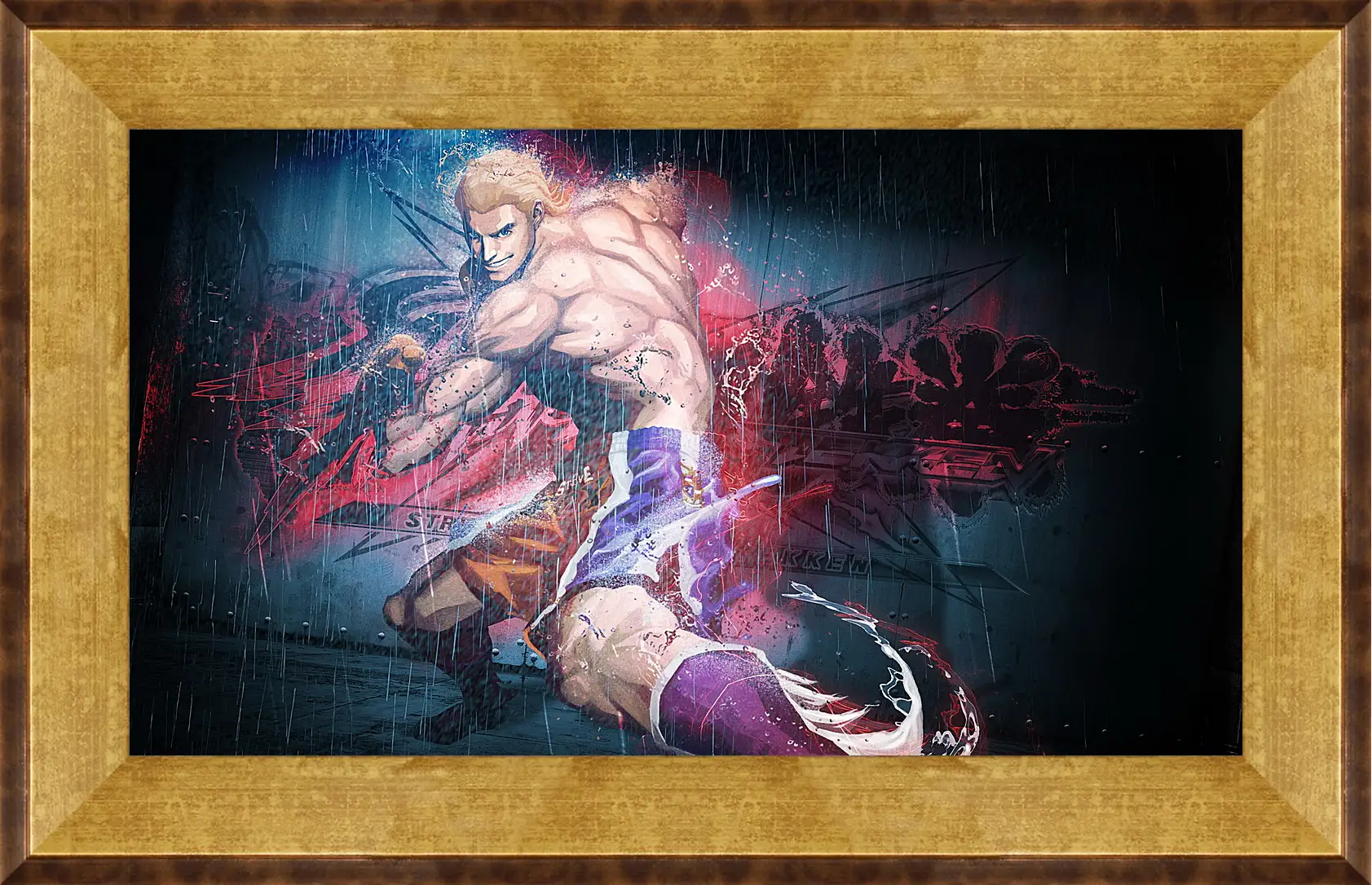 Картина в раме - street fighter x tekken, steve fox, rain
