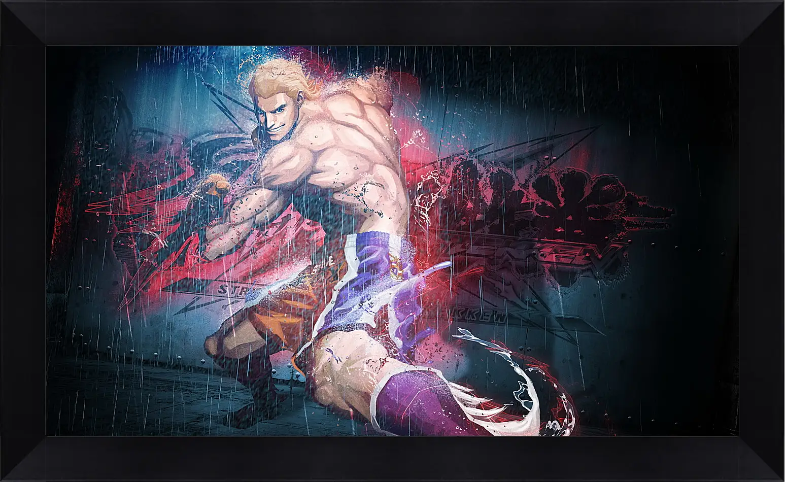 Картина в раме - street fighter x tekken, steve fox, rain
