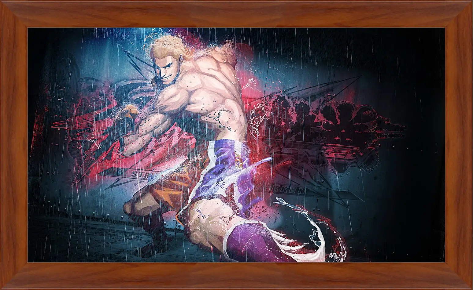 Картина в раме - street fighter x tekken, steve fox, rain
