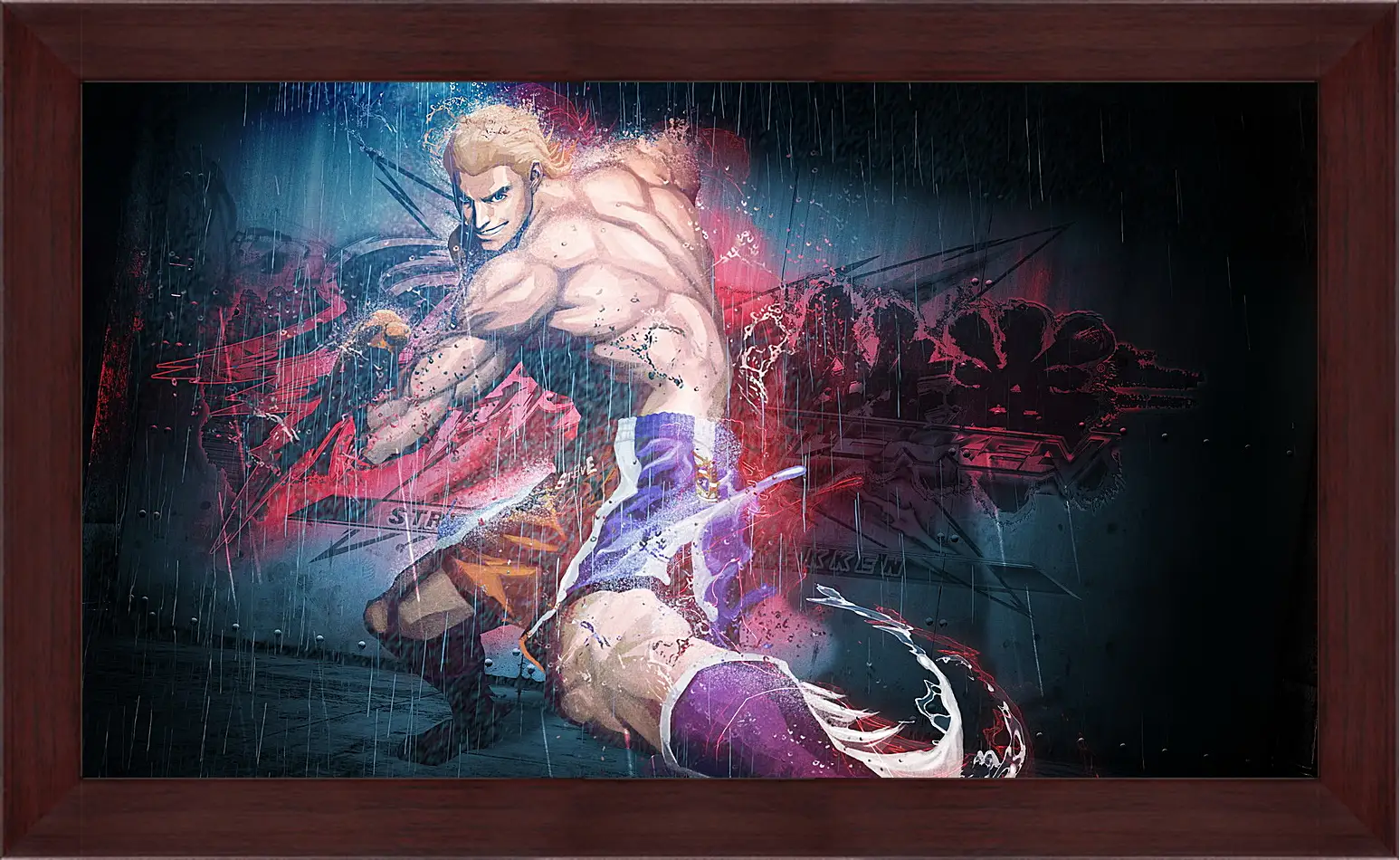 Картина в раме - street fighter x tekken, steve fox, rain
