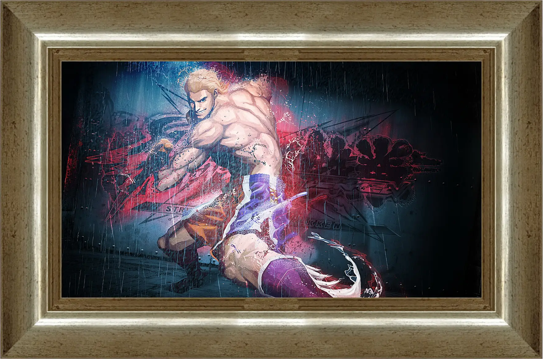 Картина в раме - street fighter x tekken, steve fox, rain
